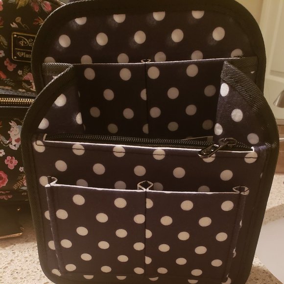 Black Polka Dots Mini Backpack Organizer - Picture 1 of 3